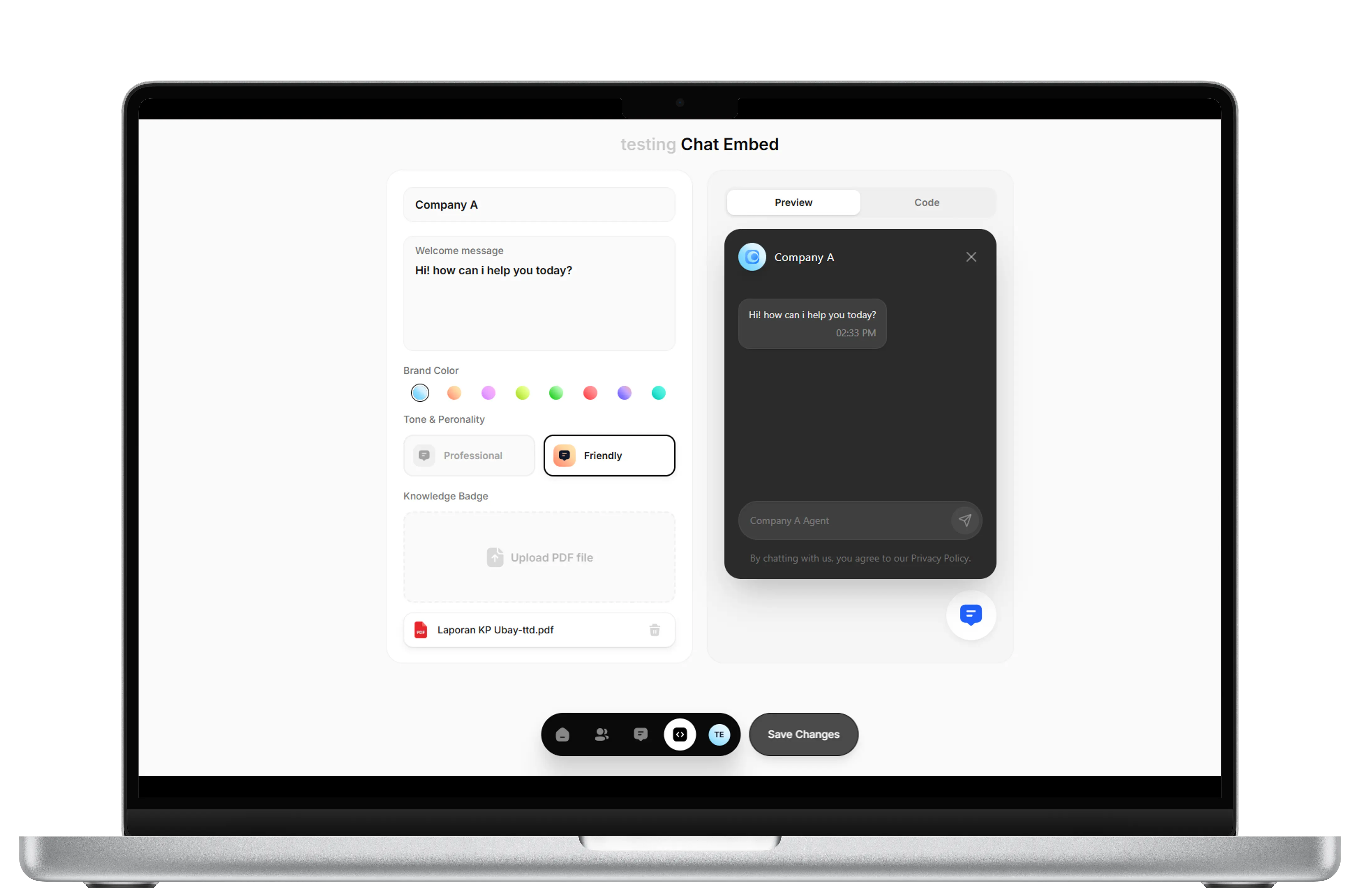 OrbiChat - AI Chatbot Platform for Business portfolio preview